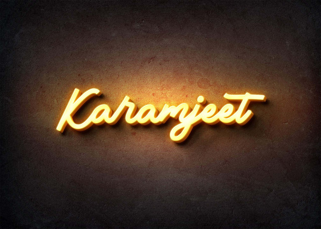 Free photo of Glow Name Profile Picture for Karamjeet