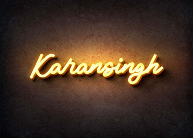 Free photo of Glow Name Profile Picture for Karansingh