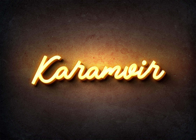 Free photo of Glow Name Profile Picture for Karamvir