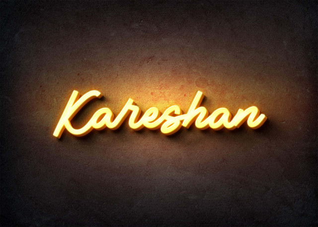 Free photo of Glow Name Profile Picture for Kareshan
