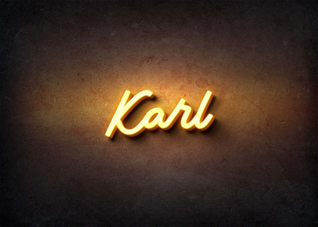 Free photo of Glow Name Profile Picture for Karl