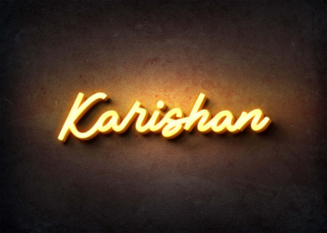Free photo of Glow Name Profile Picture for Karishan