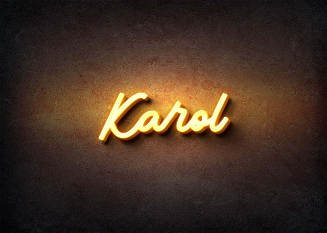 Free photo of Glow Name Profile Picture for Karol