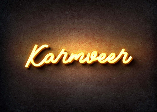 Free photo of Glow Name Profile Picture for Karmveer