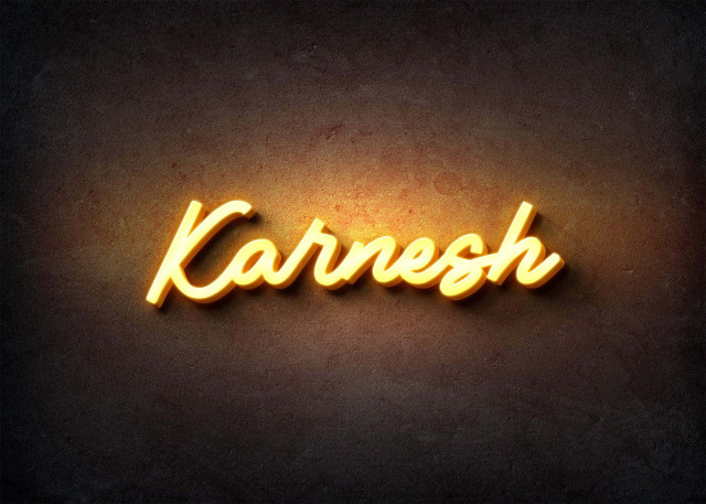 Free photo of Glow Name Profile Picture for Karnesh