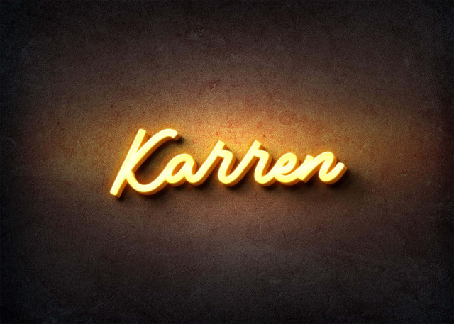 Free photo of Glow Name Profile Picture for Karren