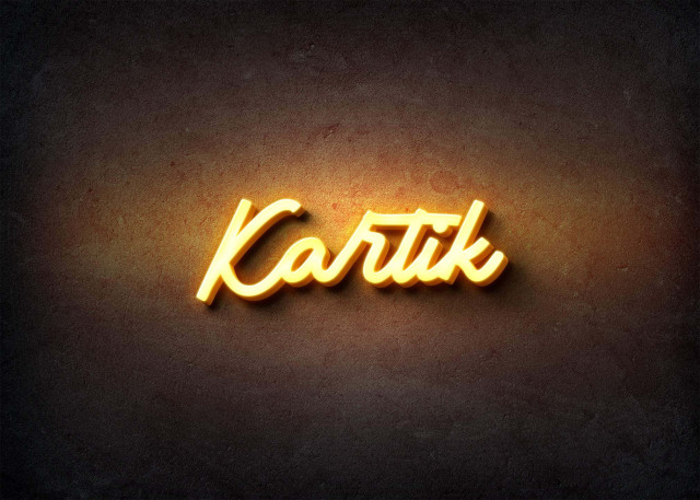 Free photo of Glow Name Profile Picture for Kartik