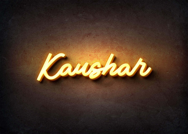 Free photo of Glow Name Profile Picture for Kaushar