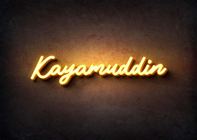 Free photo of Glow Name Profile Picture for Kayamuddin