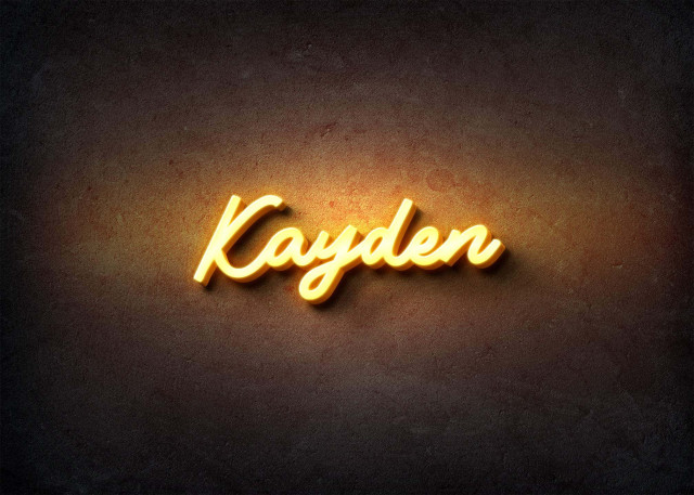 Free photo of Glow Name Profile Picture for Kayden