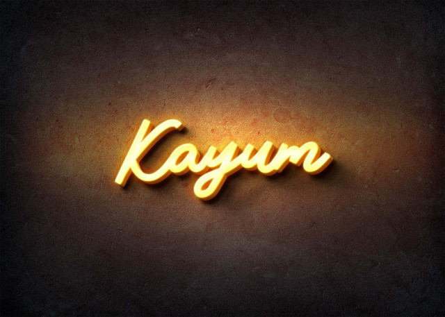 Free photo of Glow Name Profile Picture for Kayum
