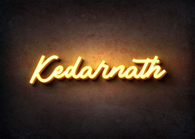 Free photo of Glow Name Profile Picture for Kedarnath