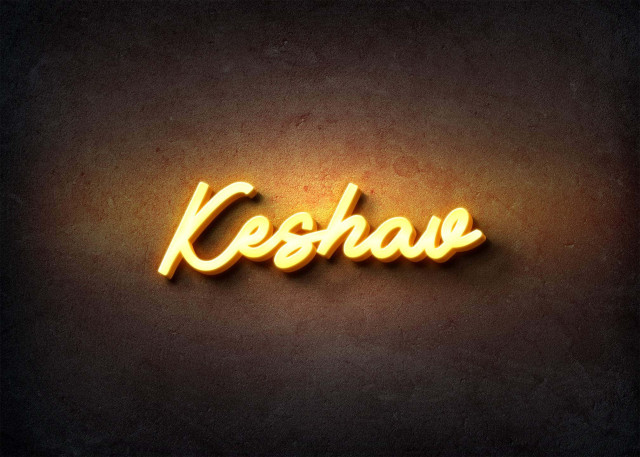 Free photo of Glow Name Profile Picture for Keshav