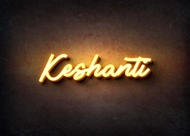 Free photo of Glow Name Profile Picture for Keshanti