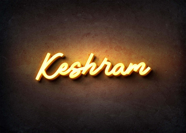 Free photo of Glow Name Profile Picture for Keshram