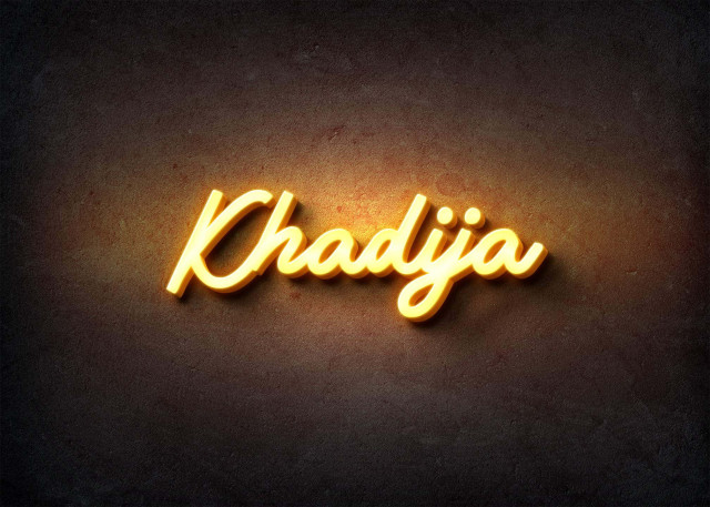 Free photo of Glow Name Profile Picture for Khadija