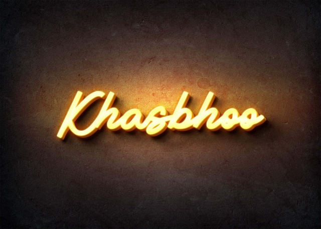 Free photo of Glow Name Profile Picture for Khasbhoo