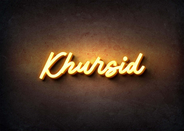 Free photo of Glow Name Profile Picture for Khursid