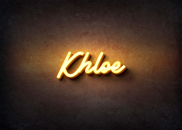 Free photo of Glow Name Profile Picture for Khloe