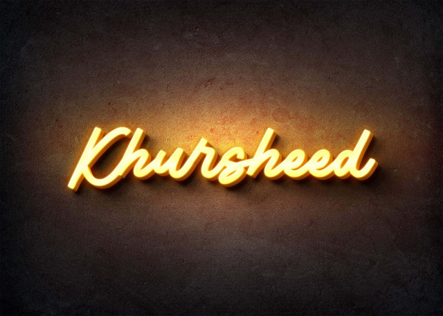 Free photo of Glow Name Profile Picture for Khursheed