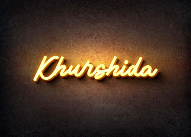 Free photo of Glow Name Profile Picture for Khurshida