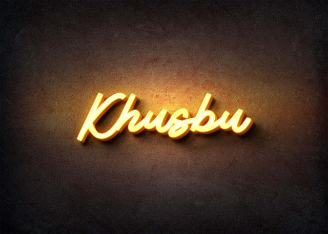 Free photo of Glow Name Profile Picture for Khusbu