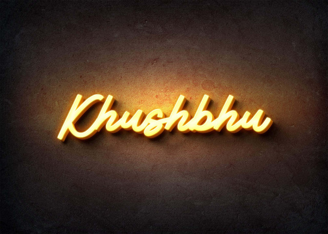Free photo of Glow Name Profile Picture for Khushbhu