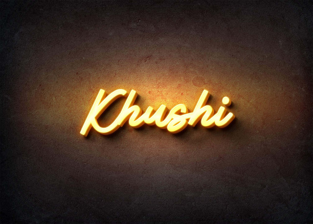Free photo of Glow Name Profile Picture for Khushi