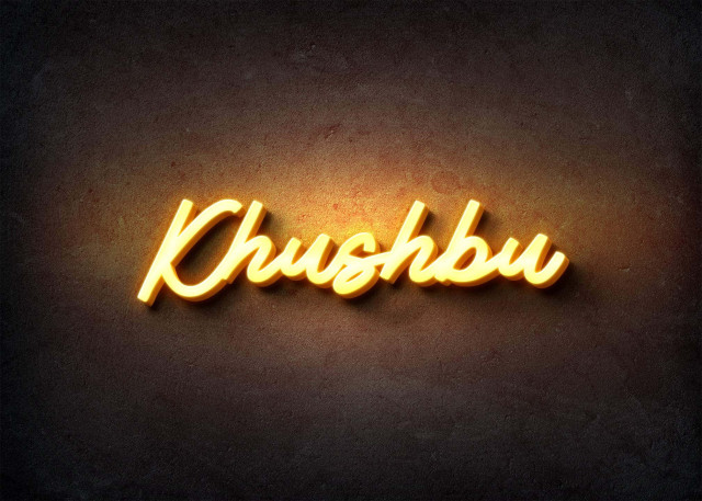 Free photo of Glow Name Profile Picture for Khushbu