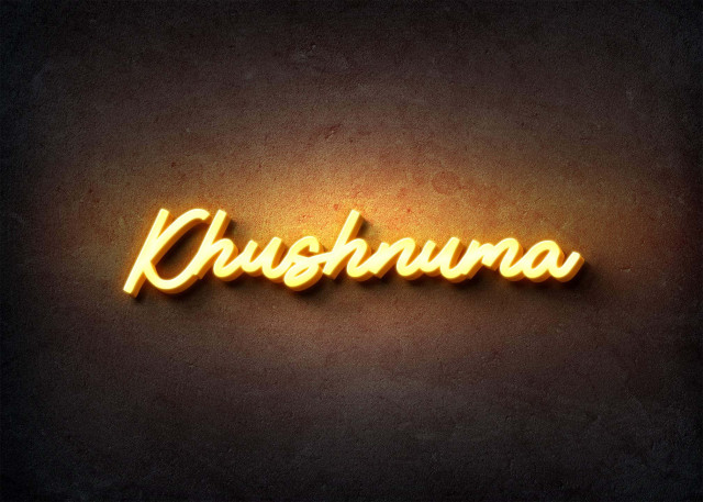 Free photo of Glow Name Profile Picture for Khushnuma