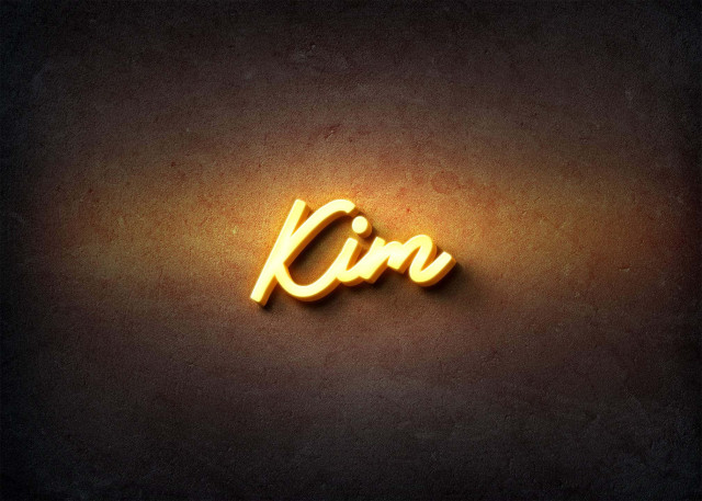 Free photo of Glow Name Profile Picture for Kim