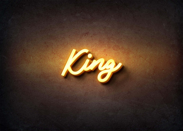 Free photo of Glow Name Profile Picture for King