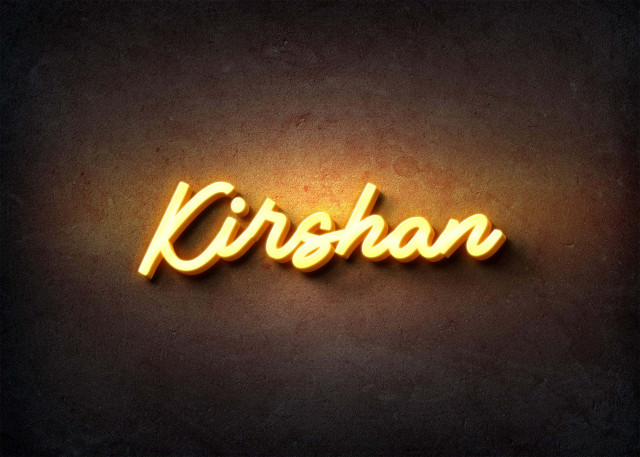Free photo of Glow Name Profile Picture for Kirshan