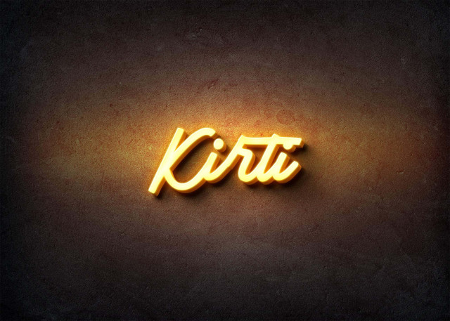 Free photo of Glow Name Profile Picture for Kirti