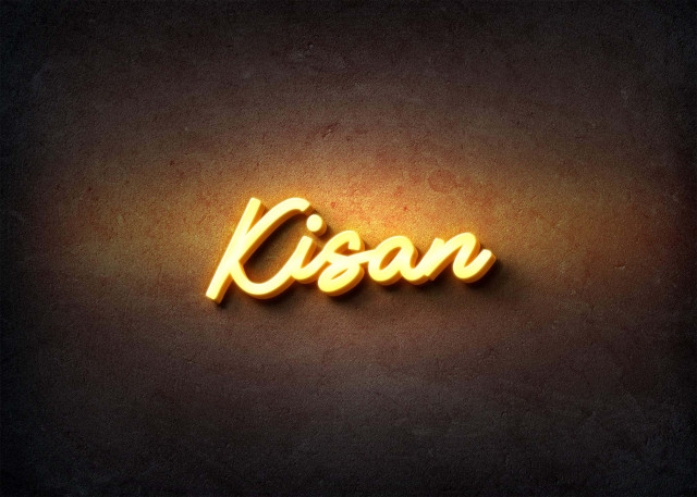 Free photo of Glow Name Profile Picture for Kisan