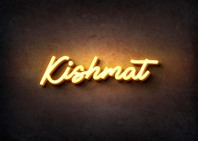 Free photo of Glow Name Profile Picture for Kishmat