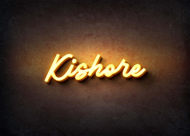 Free photo of Glow Name Profile Picture for Kishore