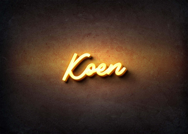 Free photo of Glow Name Profile Picture for Koen