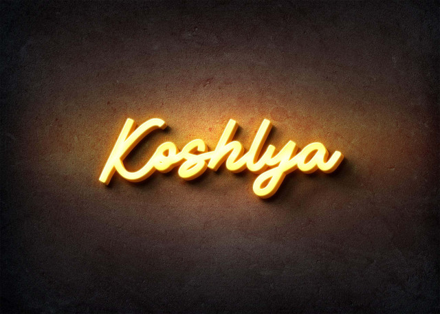 Free photo of Glow Name Profile Picture for Koshlya