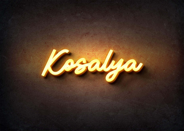 Free photo of Glow Name Profile Picture for Kosalya