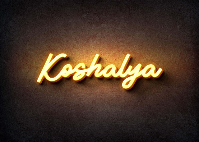 Free photo of Glow Name Profile Picture for Koshalya