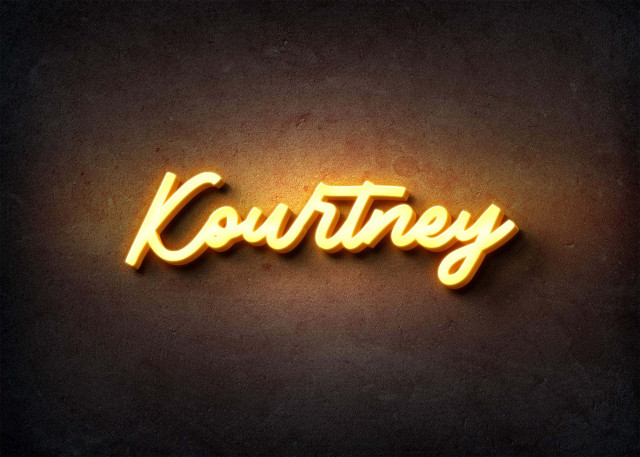 Free photo of Glow Name Profile Picture for Kourtney