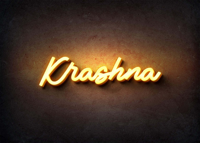Free photo of Glow Name Profile Picture for Krashna