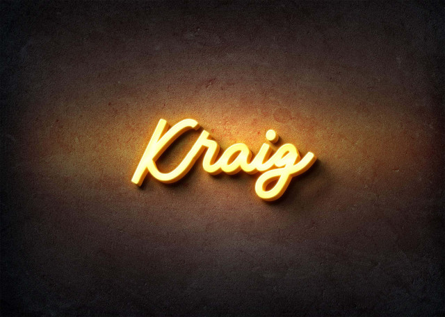 Free photo of Glow Name Profile Picture for Kraig