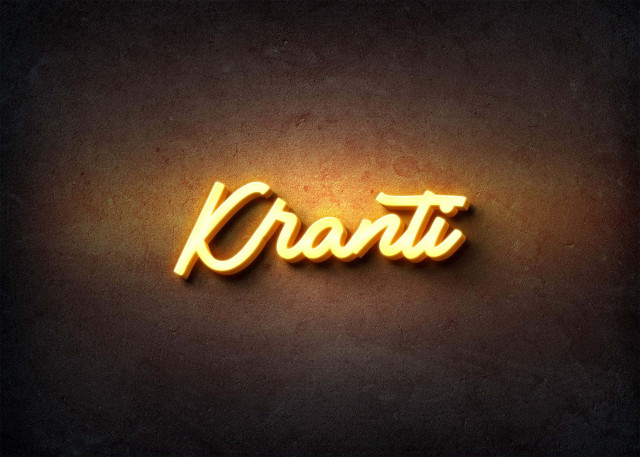 Free photo of Glow Name Profile Picture for Kranti