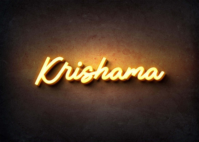 Free photo of Glow Name Profile Picture for Krishama