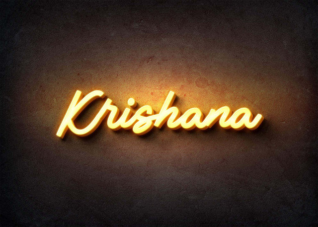 Free photo of Glow Name Profile Picture for Krishana