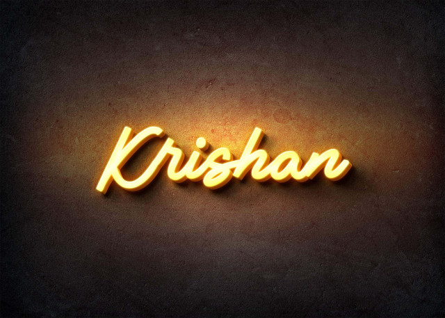 Free photo of Glow Name Profile Picture for Krishan