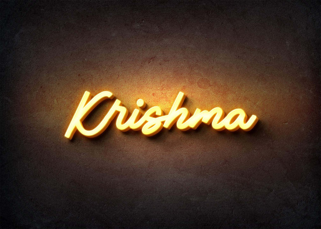 Free photo of Glow Name Profile Picture for Krishma