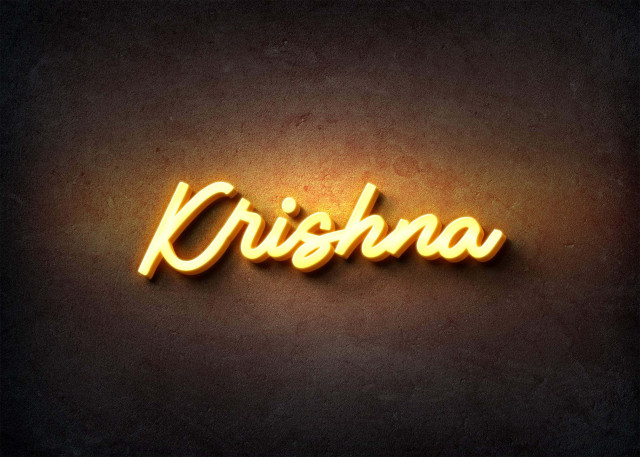 Free photo of Glow Name Profile Picture for Krishna